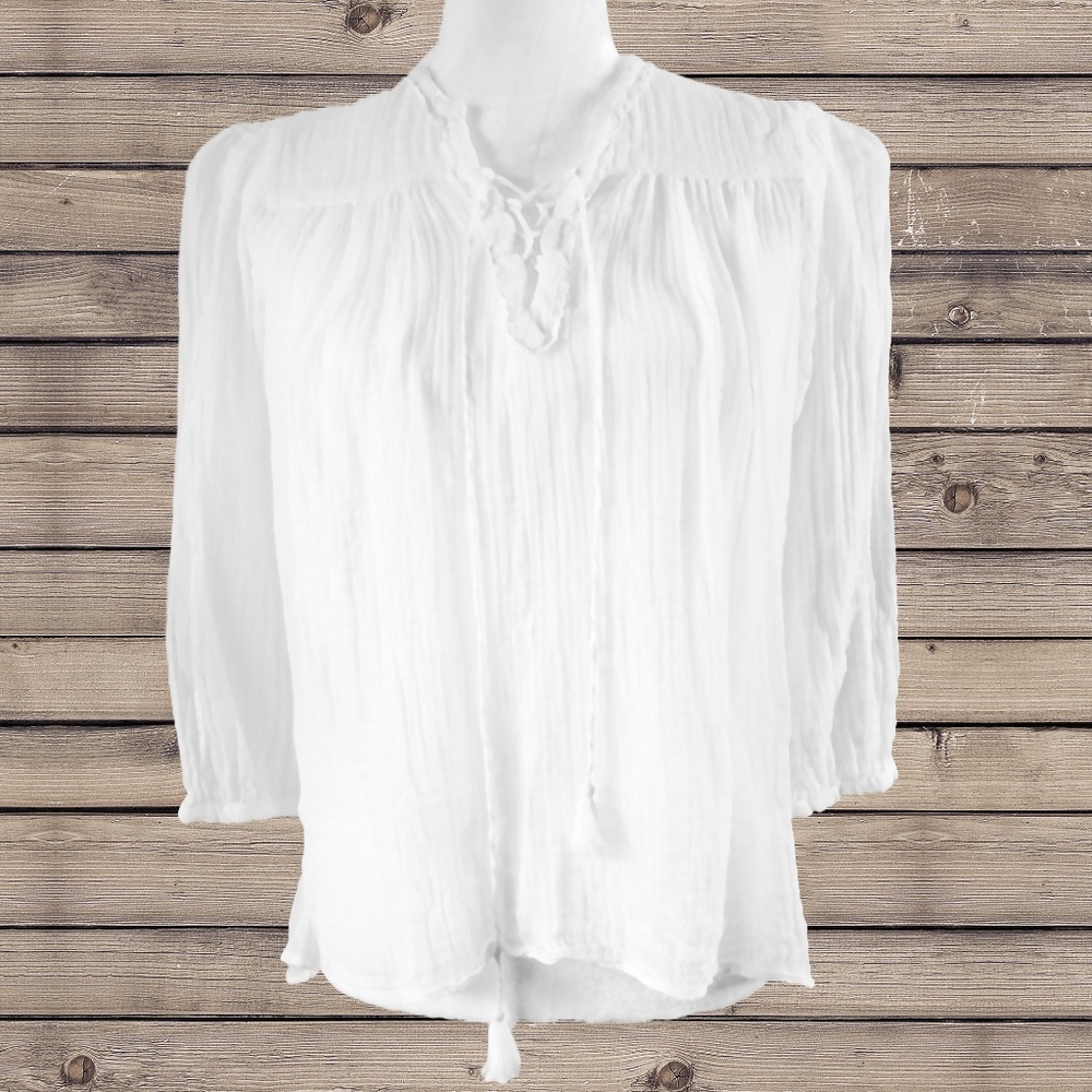 Denim & Supply Ralph Lauren  M White Semi Sheer